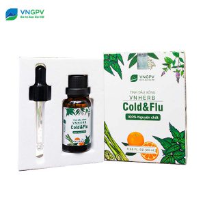 Tinh dầu xông VNHERB COLD&FLU với 100% tinh dầu nguyên chất từ Tràm gió, Chùa dù, Màng tang, Quế,….phòng ngừa cảm cúm, cảm lạnh